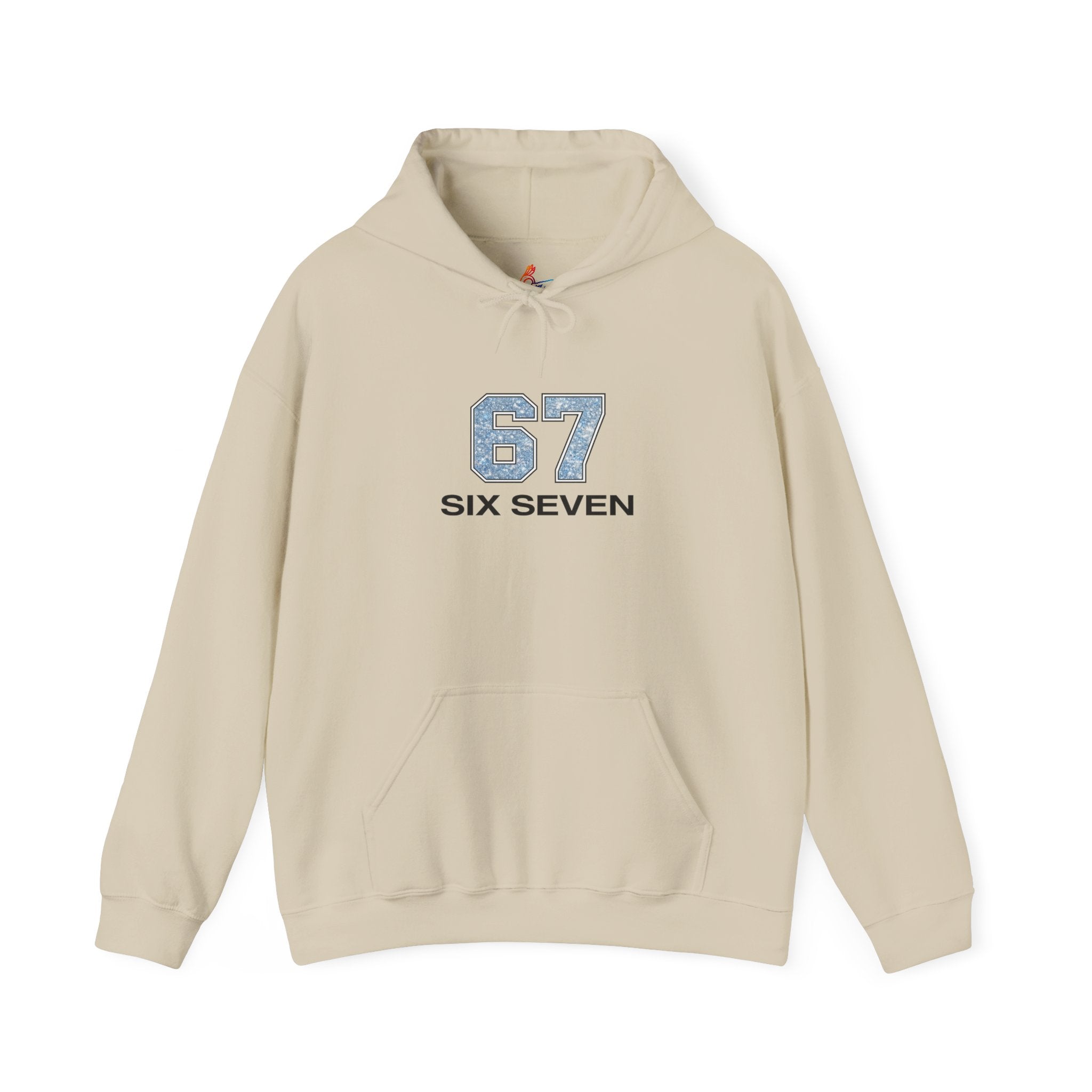 '67 Six Seven' Vintage Athletic Hoodie — Retro Number Design