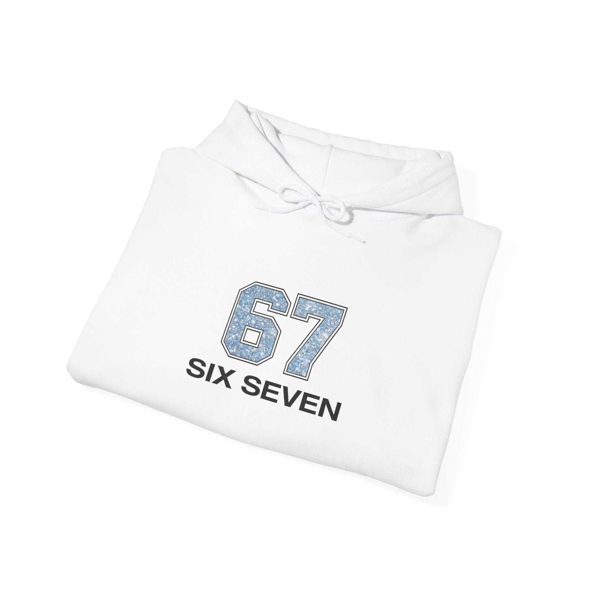 '67 Six Seven' Vintage Athletic Hoodie — Retro Number Design