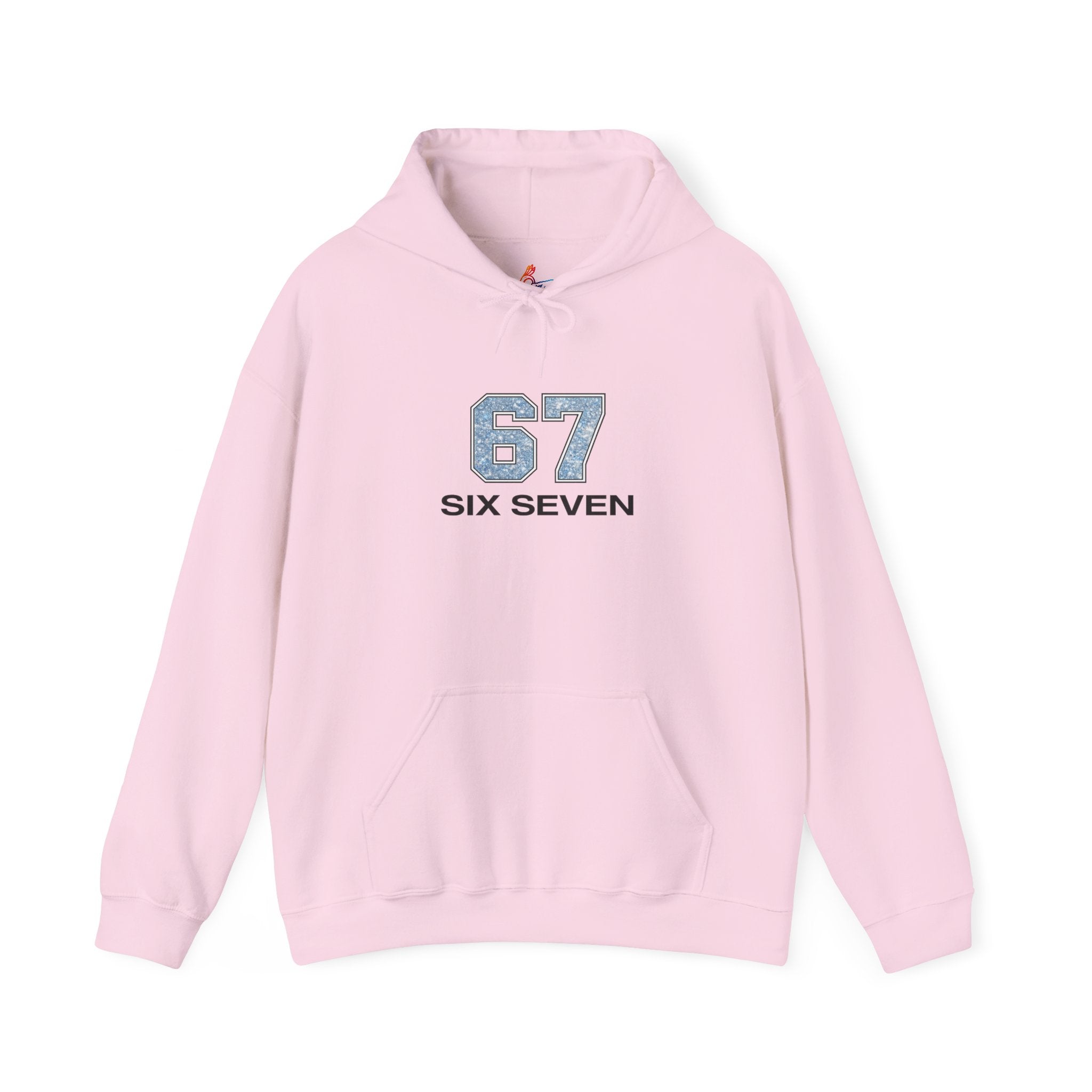 '67 Six Seven' Vintage Athletic Hoodie — Retro Number Design
