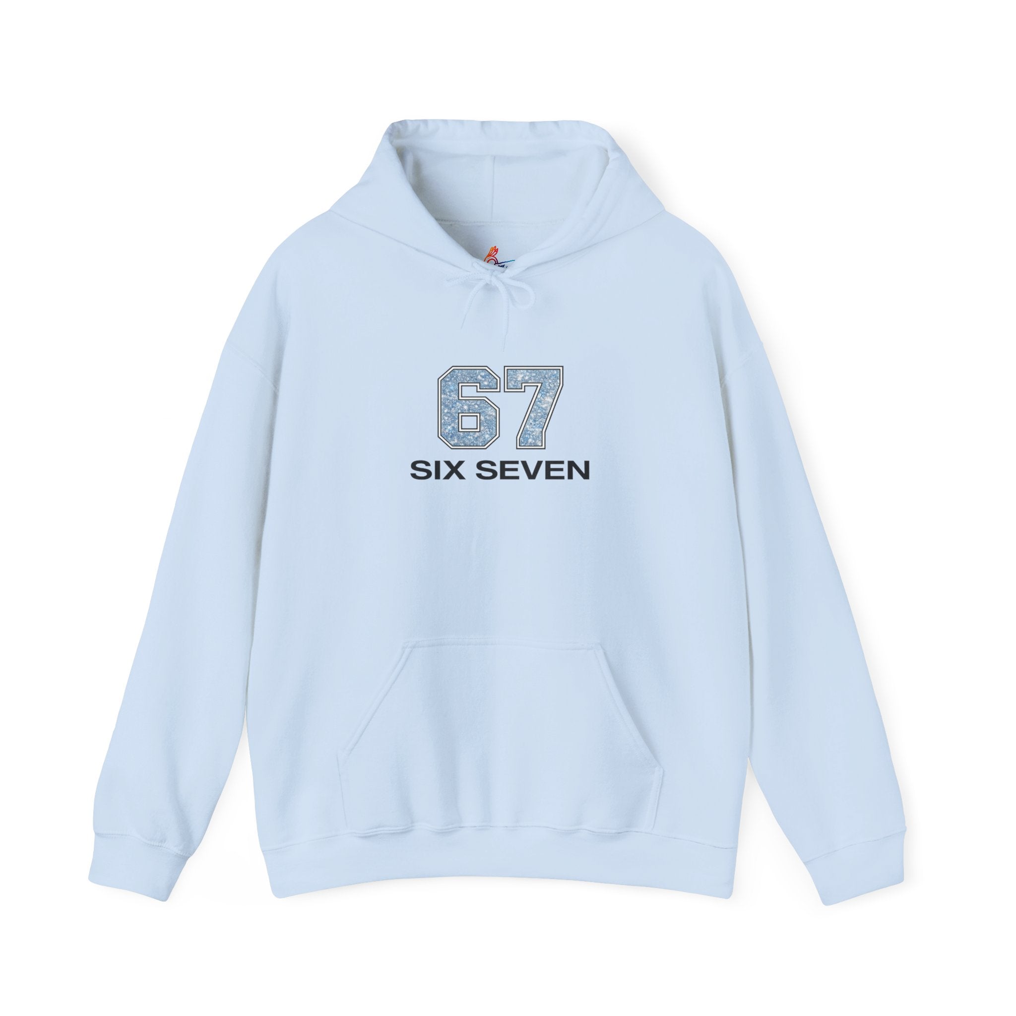 '67 Six Seven' Vintage Athletic Hoodie — Retro Number Design